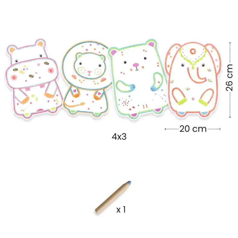 Wild Animals Coloring Kit for Toddlers