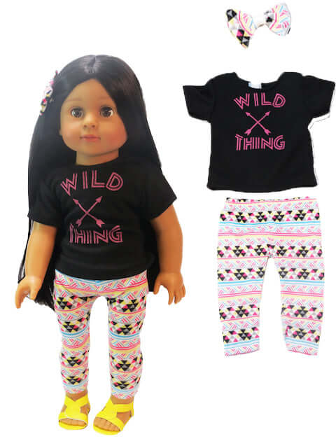 Wild Thing Legging and Tee For 18" Doll