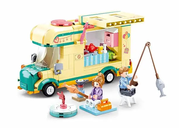 Winter Camping Trailer Sluban Building Brick Kit (314 Pcs)