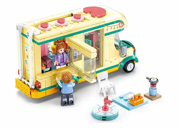 Winter Camping Trailer Sluban Building Brick Kit (314 Pcs)