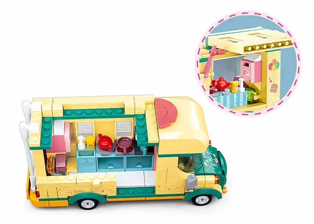 Winter Camping Trailer Sluban Building Brick Kit (314 Pcs)