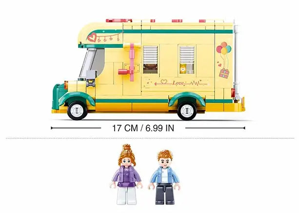 Winter Camping Trailer Sluban Building Brick Kit (314 Pcs)