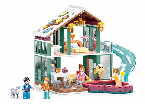 Winter Resort Cabin Sluban Building Brick Kit (439 Pcs)
