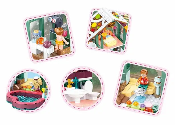 Winter Resort Cabin Sluban Building Brick Kit (439 Pcs)