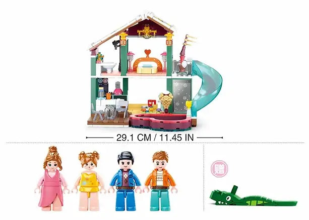 Winter Resort Cabin Sluban Building Brick Kit (439 Pcs)
