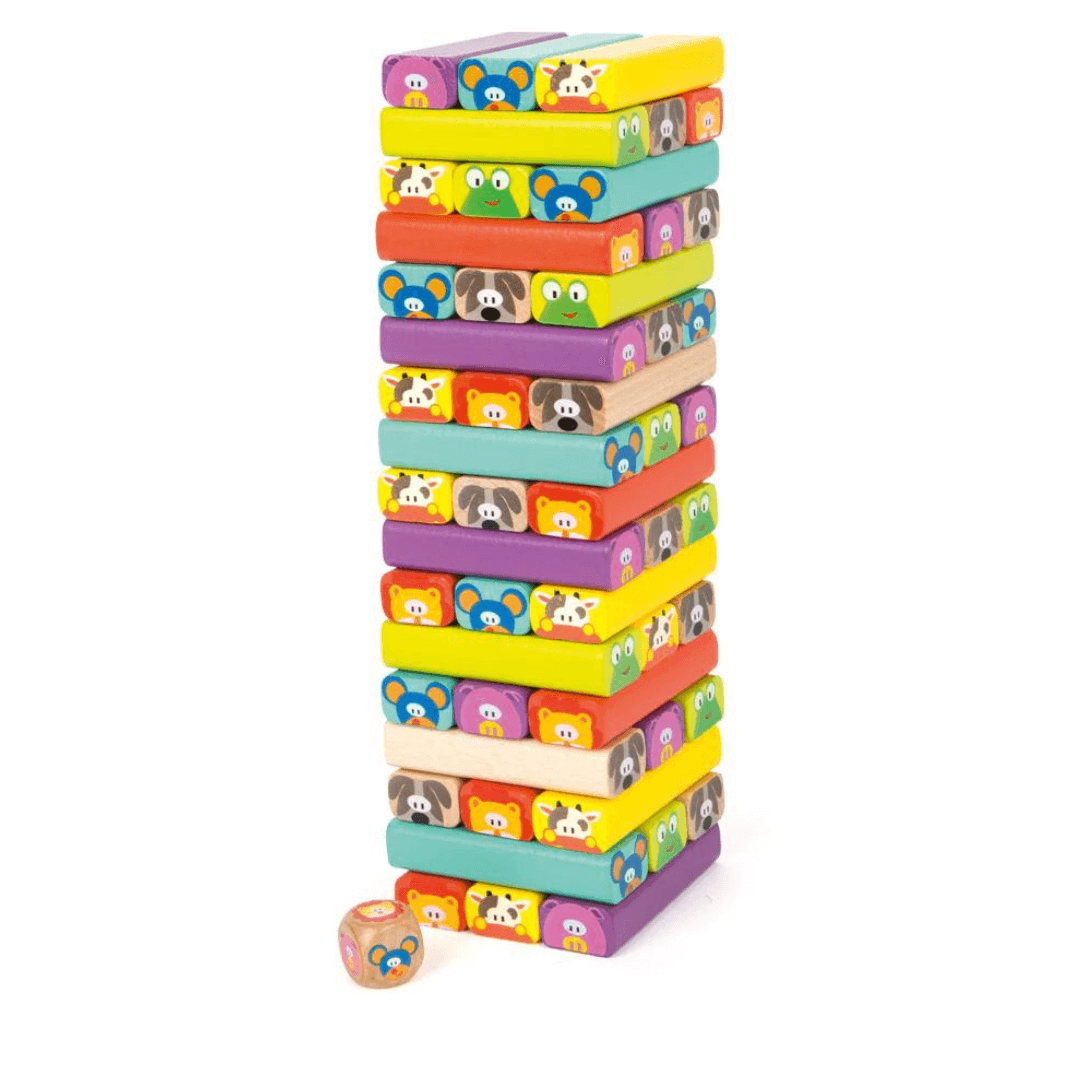 Wobbling Tower Animals Game