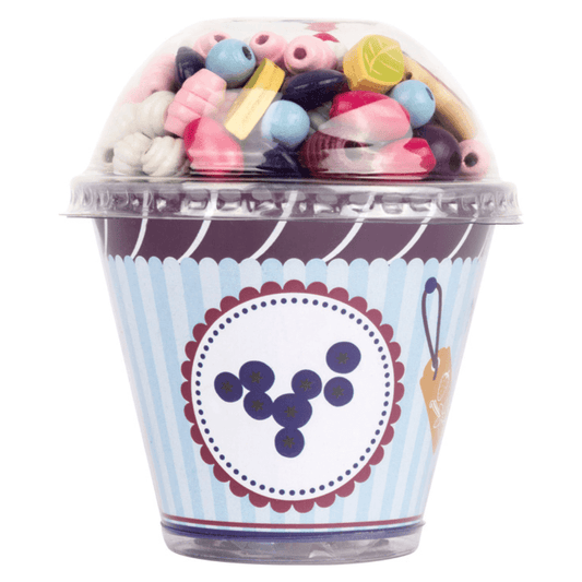 Wooden Threading Beads Cupcake For Toddlers