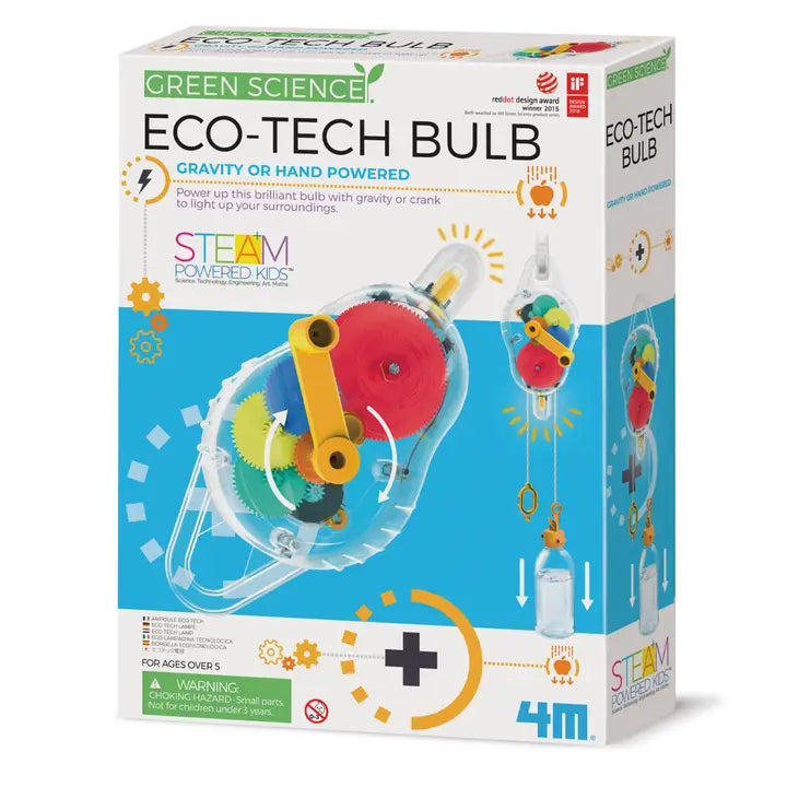 4M Eco-Tech Bulb, Gravity or Hand Powered Science STEM Kit