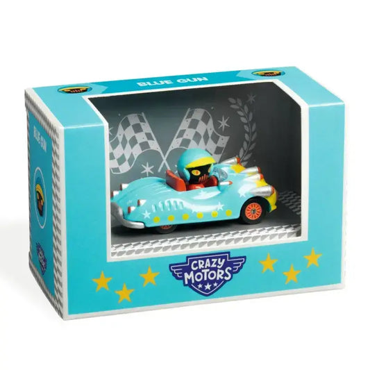 Blue Gun Crazy Motors Toy Car Metal Car