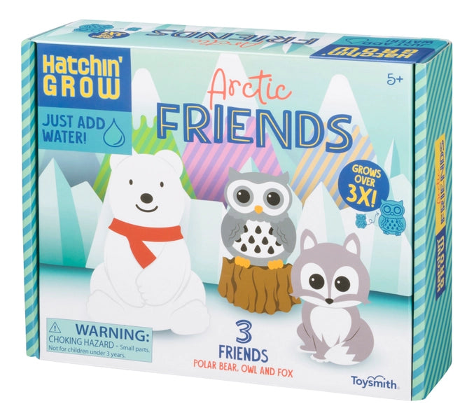 Hatchin' Grow Arctic Friends Owl, Fox, Polar Bear Water Grow Kit