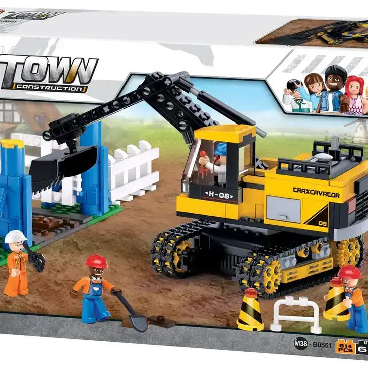 Construction Traxcavator Sluban Building Brick Kit