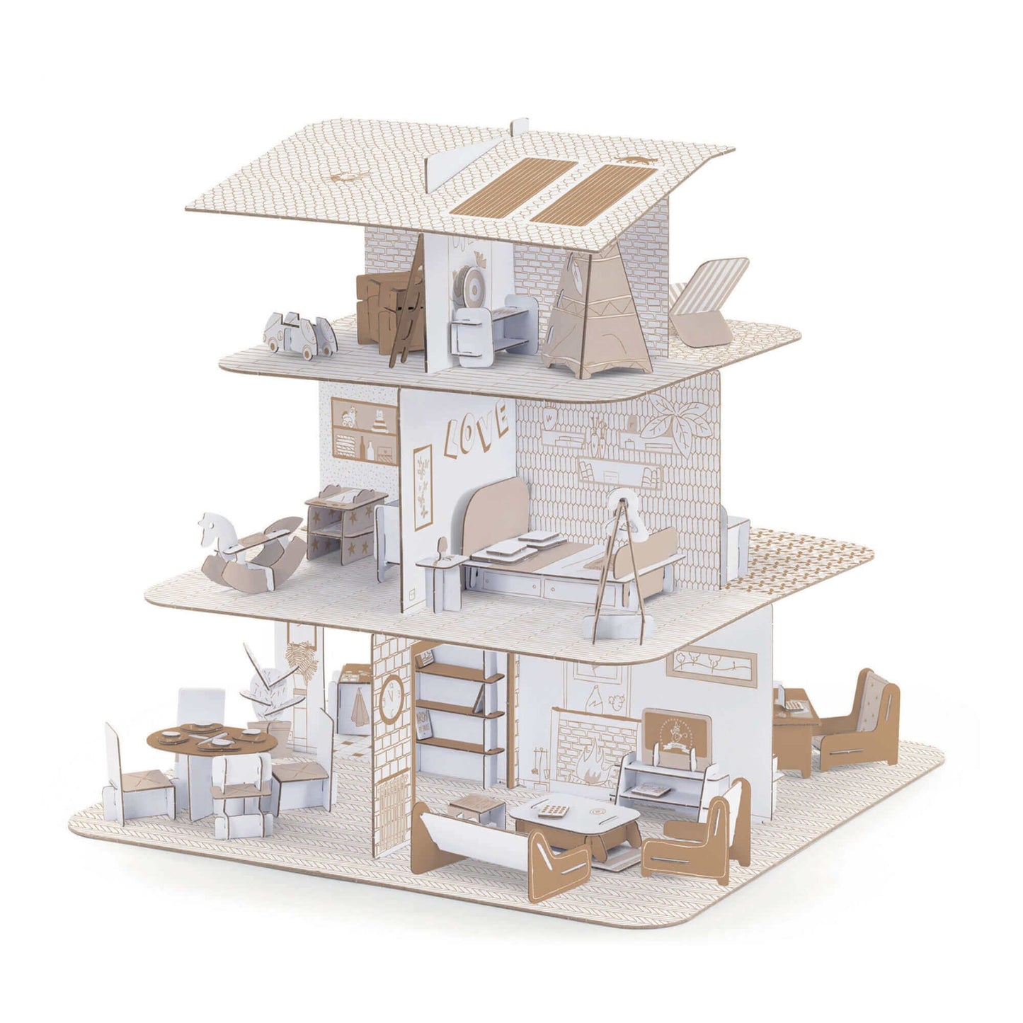 DIY - Cardboard Doll House Art kit
