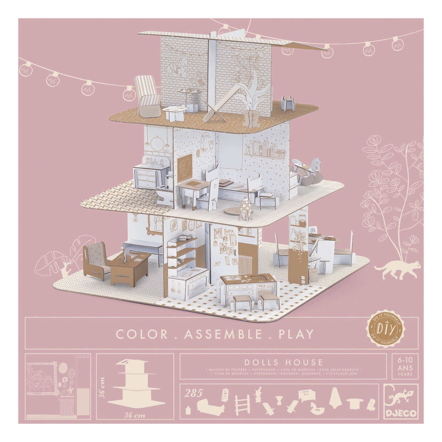 DIY - Cardboard Doll House Art kit