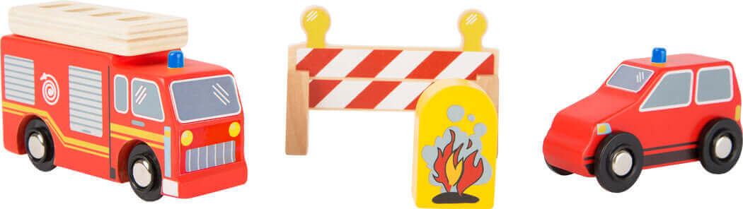 Fire Brigade Wooden Playset