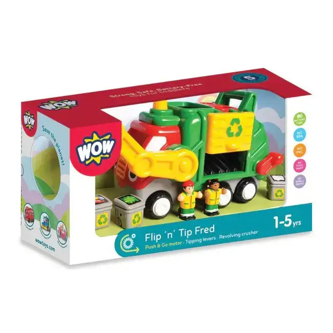 Flip 'n' Tip Fred Recycling Truck Wow Toys Gear Driven Truck