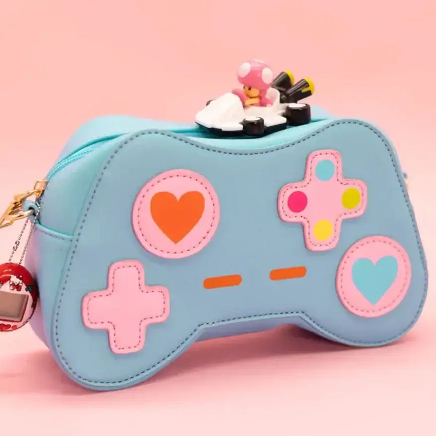 One More Level Game Controller Handbag - Blue
