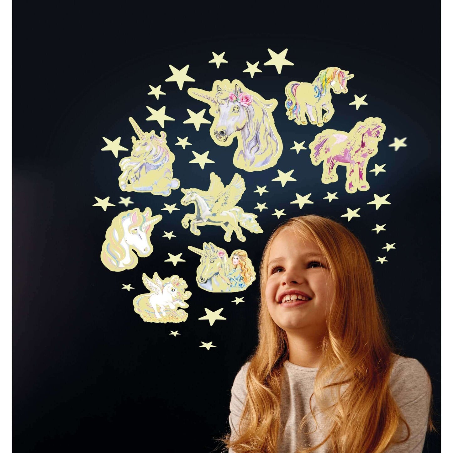 The Original Glowstars - Glow-In-The-Dark Set, Unicorns and Glitter Stars