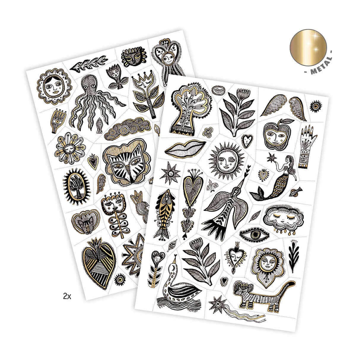 Golden Chic Temporary Tattoos