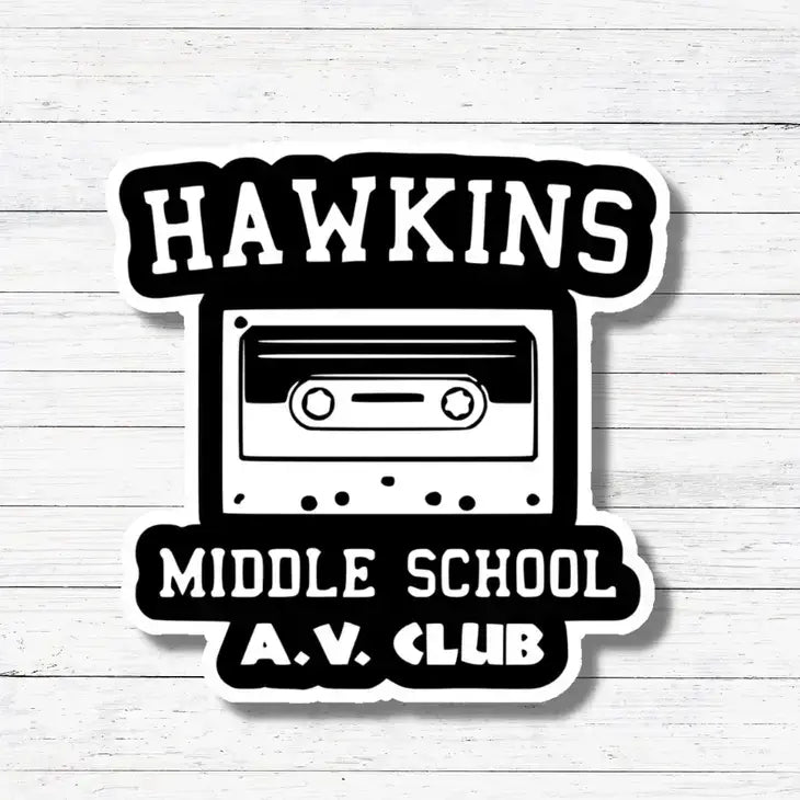 Hawkins AV-Stranger Things Sticker