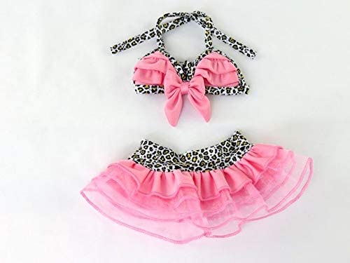 Pink & Cheetah 2 pc Bathing Suit for 18" Dolls
