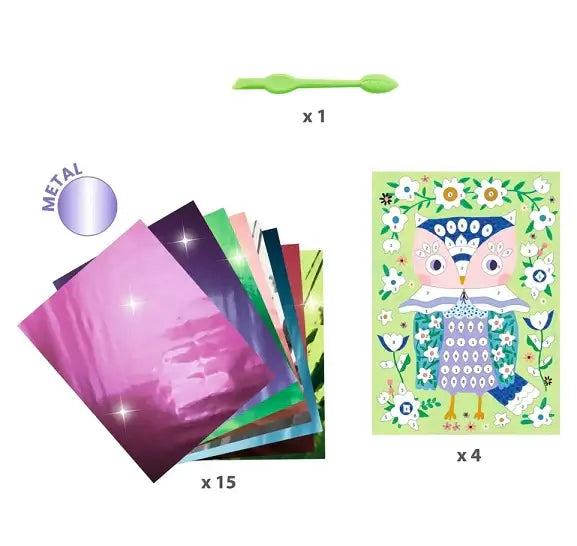 Pretty Wood Foil Pictures Art Kit