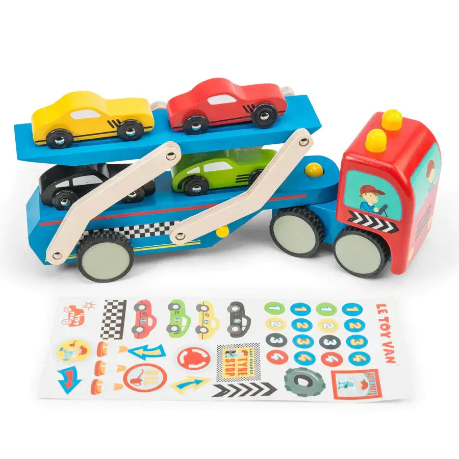 Race Car Transporter Wooden playset