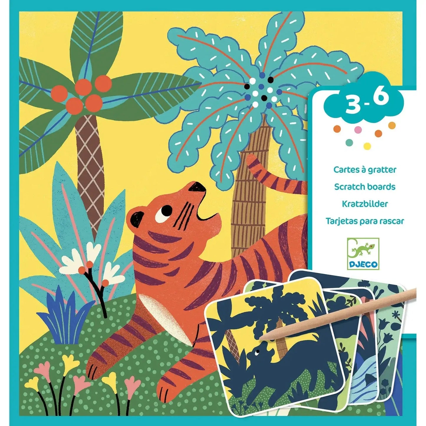 Scratch Card Activity Set: Big Animals art set