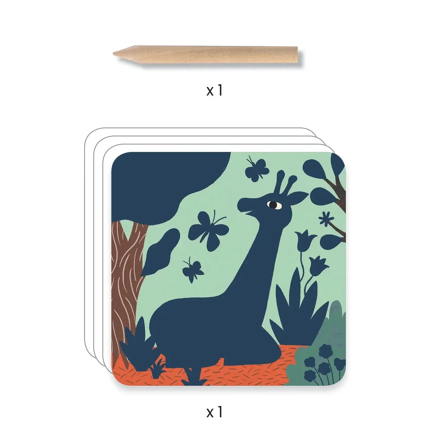 Scratch Card Activity Set: Big Animals art set