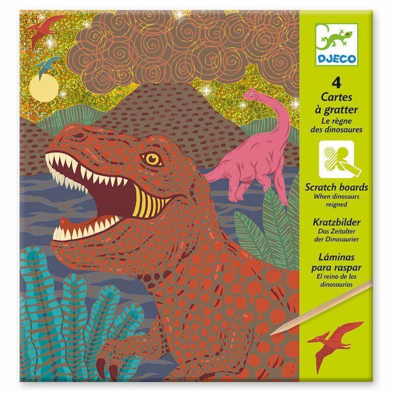 Scratch Cards Dinosaurs art set