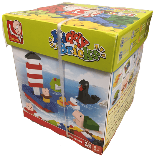 Kiddy Bricks, Classic sluban Building Brick Assorted Set (415 Pcs)