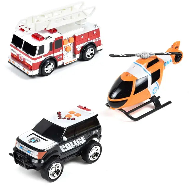 Maxx Action Mini Rescue Vehicles 3 pack