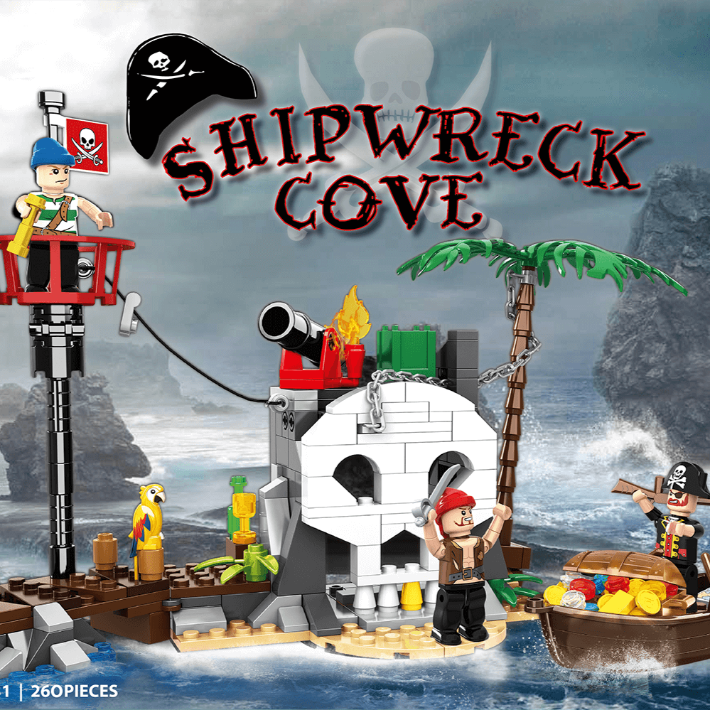 Shipwreck Cove Pirate Sluban Building Brick Kit (260 pcs)