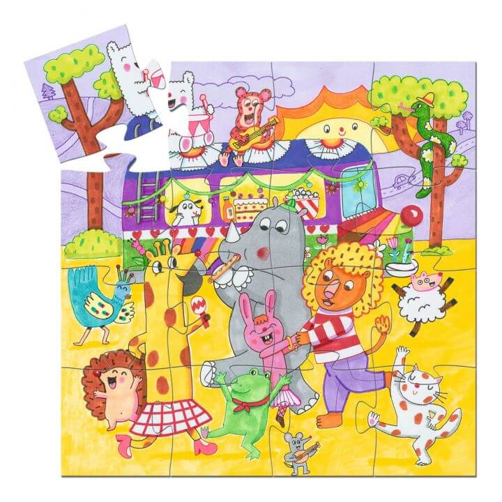 The Rainbow Bus Mini Puzzle - 16 pc.