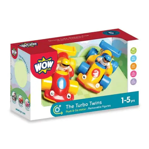 The Turbo Twins Racing Cars Gear Driven Wow Toys