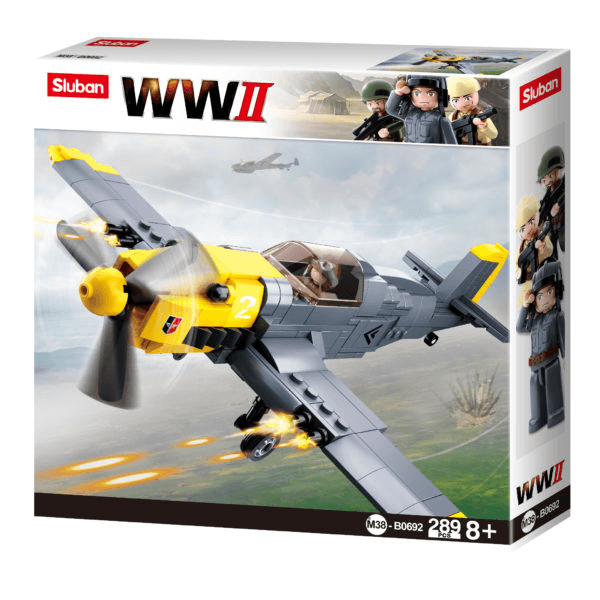 WWII Messerschimitt BF-109 Plane Sluban Building Brick Kit 289 Pcs