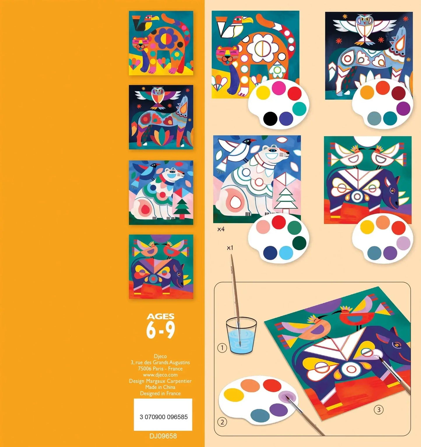 Surprise Watercolor Painting Cards Activity Set: Fanciful Bestiary