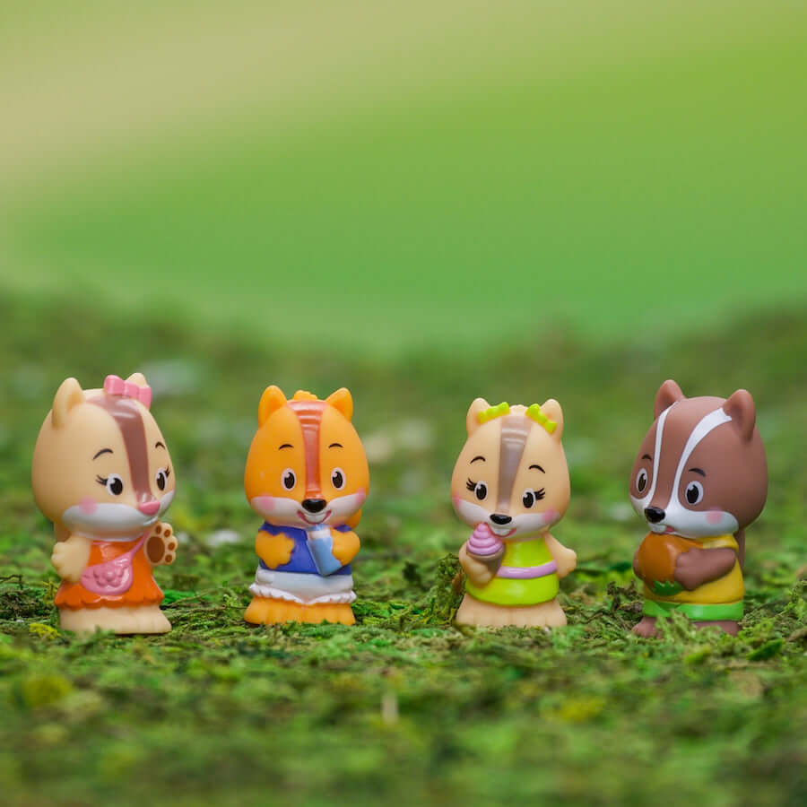 Timber Tots Nutnut Family set of 4 Toy for Toddlers and Young Children