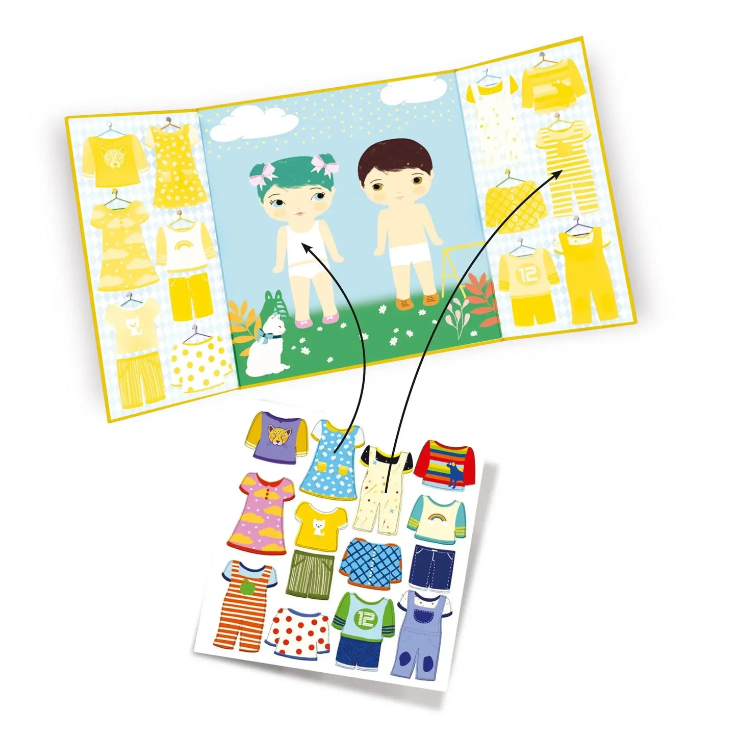 Toddler Repositionable Sticker Stories Activity: Clothes