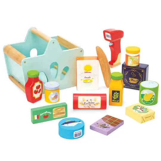 Grocery Set & Scanner Wood Playset