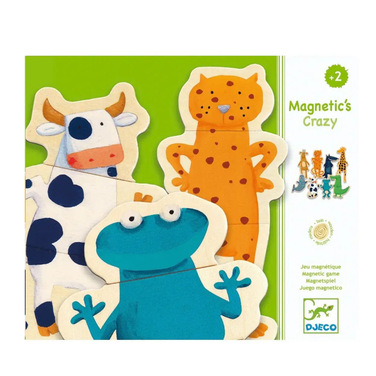 Wood Magnetics - Crazy Animal Mix and Match