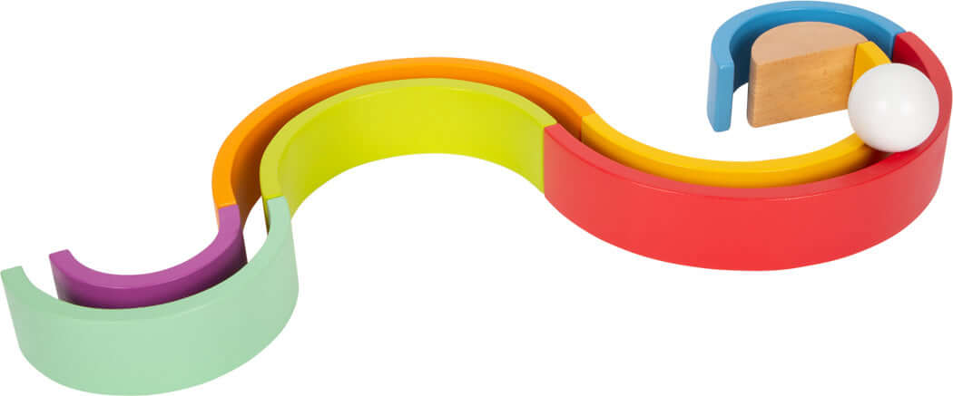 Wooden Building Blocks Large Rainbow For Toddlers