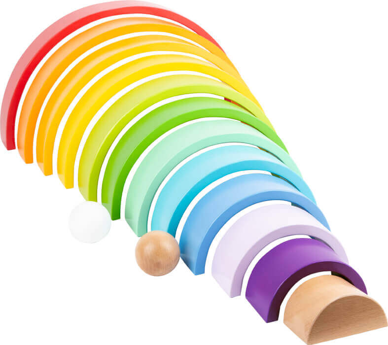 Wooden Building Blocks Rainbow XL For Toddlers