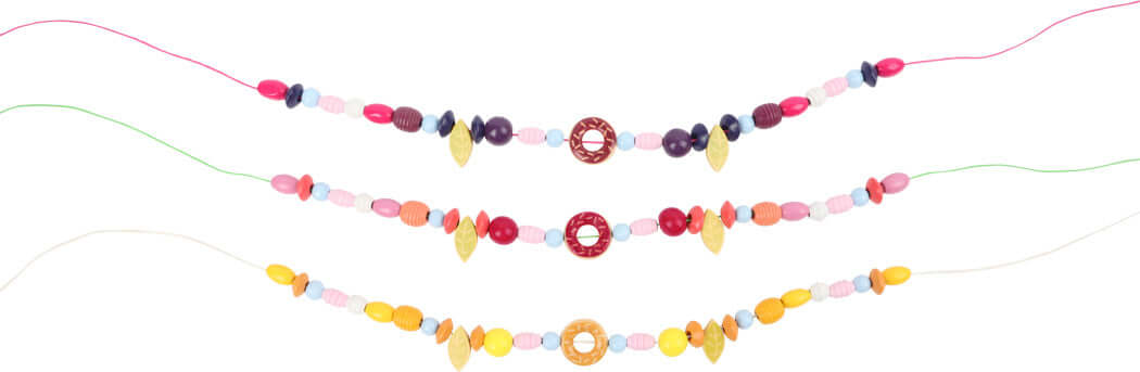 Wooden Threading Beads Cupcake For Toddlers