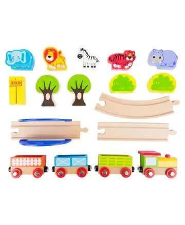 Wooden Train My Zoo