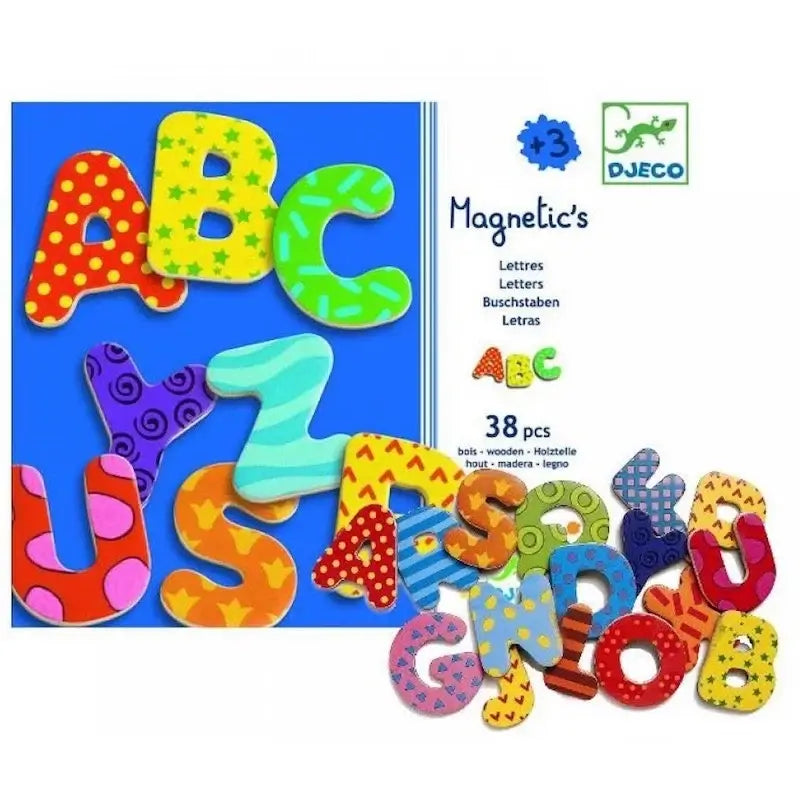 Wooden magnets 38 big letters