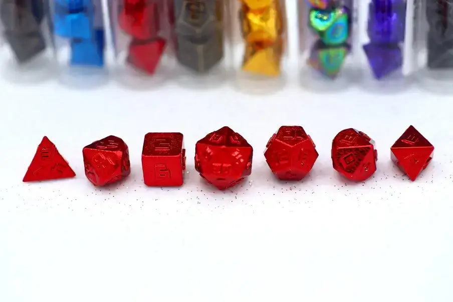 10mm Mini Rpg Dice Set - Red for Tabletop RPG