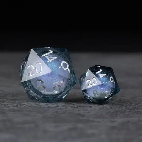 33mm Liquid Core D20 Chonk - Midnight Blue for Tabletop RPG