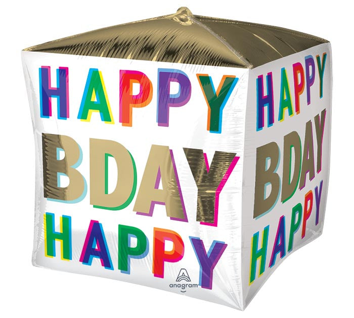 15" Cubez Birthday Letters Balloons