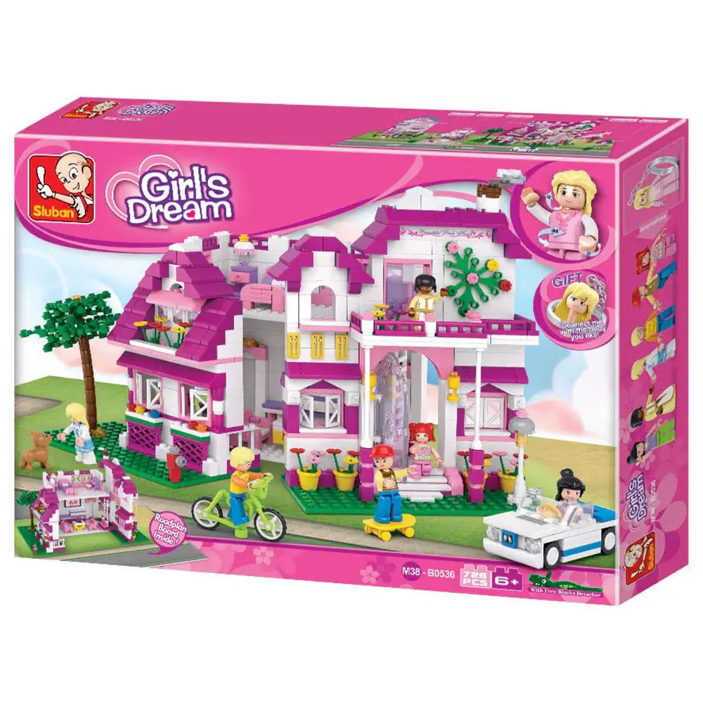 Girl's Dream Seaside Villa Building Brick Kit (726 pcs)