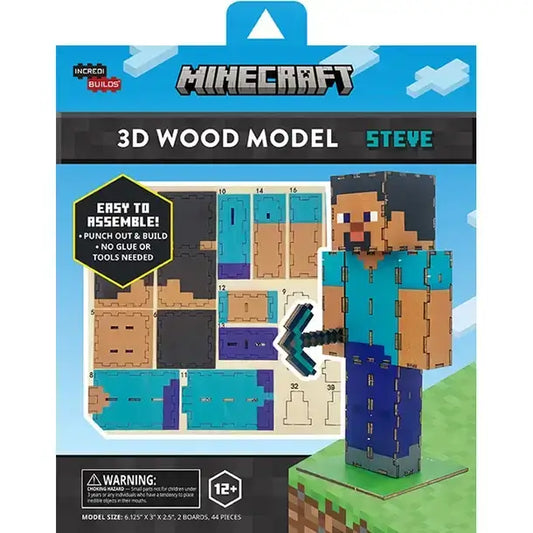 Incredibuilds: Minecraft: Steve 3D Wood Model Kit